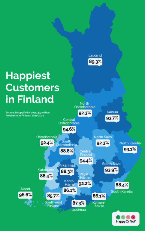 Finland's happiest regions