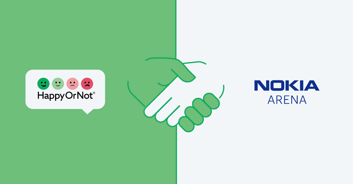 Partnership announcement Nokia Arena x HappyOrNot