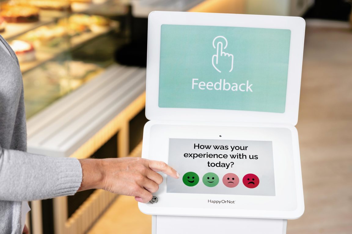 Customer feedback using Smiley Touch terminal