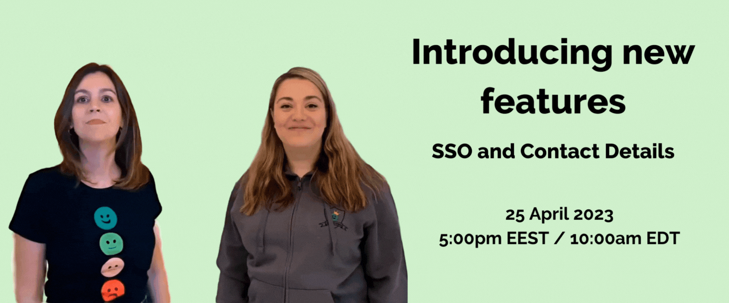 Webinar to announce the SSO and contact details feature in the HappyOrNot solution